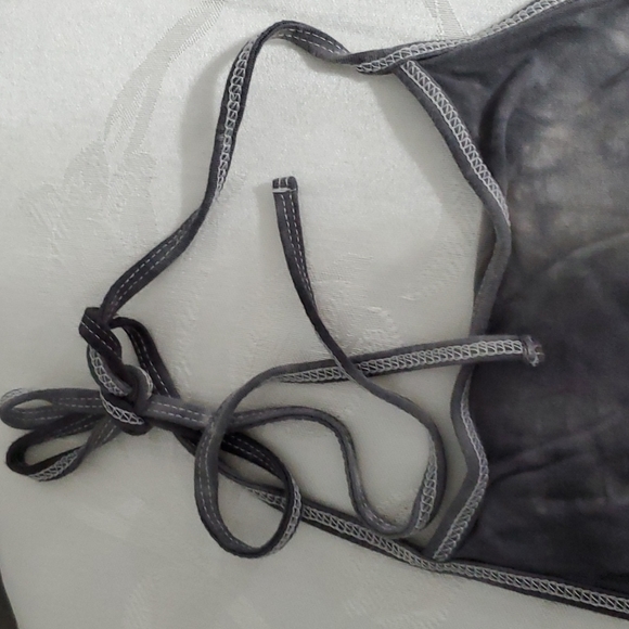 American eagle outfitters tye dye gray halter top. - Picture 3 of 6